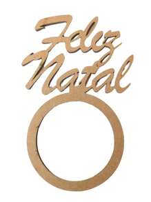 Merry Christmas Napkin Holder Hand Lettering 12 Units Table Setting RAW MDF 3mm Ring Christmas Rings - 米色 - 查看 3