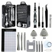 115 Stücke Reparaturset - All-in-One Uhr, Computer, Handy Werkzeug-Set - Schraubendrehersatz - Verschiedenfarbig - Übersicht 2