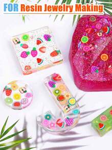 12 griglie Serie di frutta Terracotta Lattice Resina Riempitivo, Argilla polimerica morbida Stampo in silicone per fette di limone, fragola, arancia in resina epossidica, materiali di riempimento per artigianato e decorazione fai-da-te