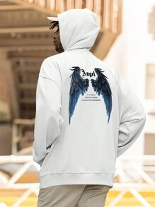 Gothic Angel Wings  Sweatshirt 2464 FLUXOGEEK - trắng - Xem 5