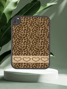 Oryginalny ręcznie malowany wzór w panterkę z nadrukiem w kształcie serca w kształcie geparda, prosty styl etui na tablet, wbudowana 360-stopniowa gruba ochrona antyupadkowa, kompatybilna z iPadem 10. generacji 10.9, przenośna skórzana osłona ochronna na tablet iPad 10.2