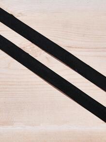 1 对 100 厘米时尚黑色丝绸鞋带鞋配件 - 黑色 - 查看 3