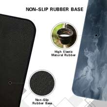 桌垫，大号鼠标垫 31.5 英寸 * 11.8 英寸加长游戏鼠标垫，带防滑底部接缝鼠标垫，适用于电脑/办公室/键盘/笔记本电脑 - 灰藍 - 查看 4