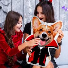 1 gối hình con dơi được cá nhân hóa, gối được cá nhân hóa, đồ trang trí Halloween tùy chỉnh, gối hình ảnh tùy chỉnh với họa tiết dễ thương hoặc vui nhộn, gối 3D hai mặt, quà tặng cho Halloween, đệm tùy chỉnh - dơi - Xem 4