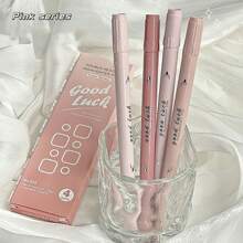 4 Stücke Farbverlauf Doppelkopf Textmarker Set im Ins-Stil, hoher ästhetischer Wert, Schlüsselfarben Markierstift, Handschrift, Graffiti Spezialstifte - mehrfarbig - Übersicht 8