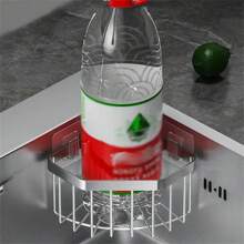 1pc Hanging Sponge Storage Rack, Stainless Steel Sink Corner Dish Cloth Holder, No Drilling Required, Triangle Shape Drainage Rack For Kitchen And Bathroom - Multicolor - View 4