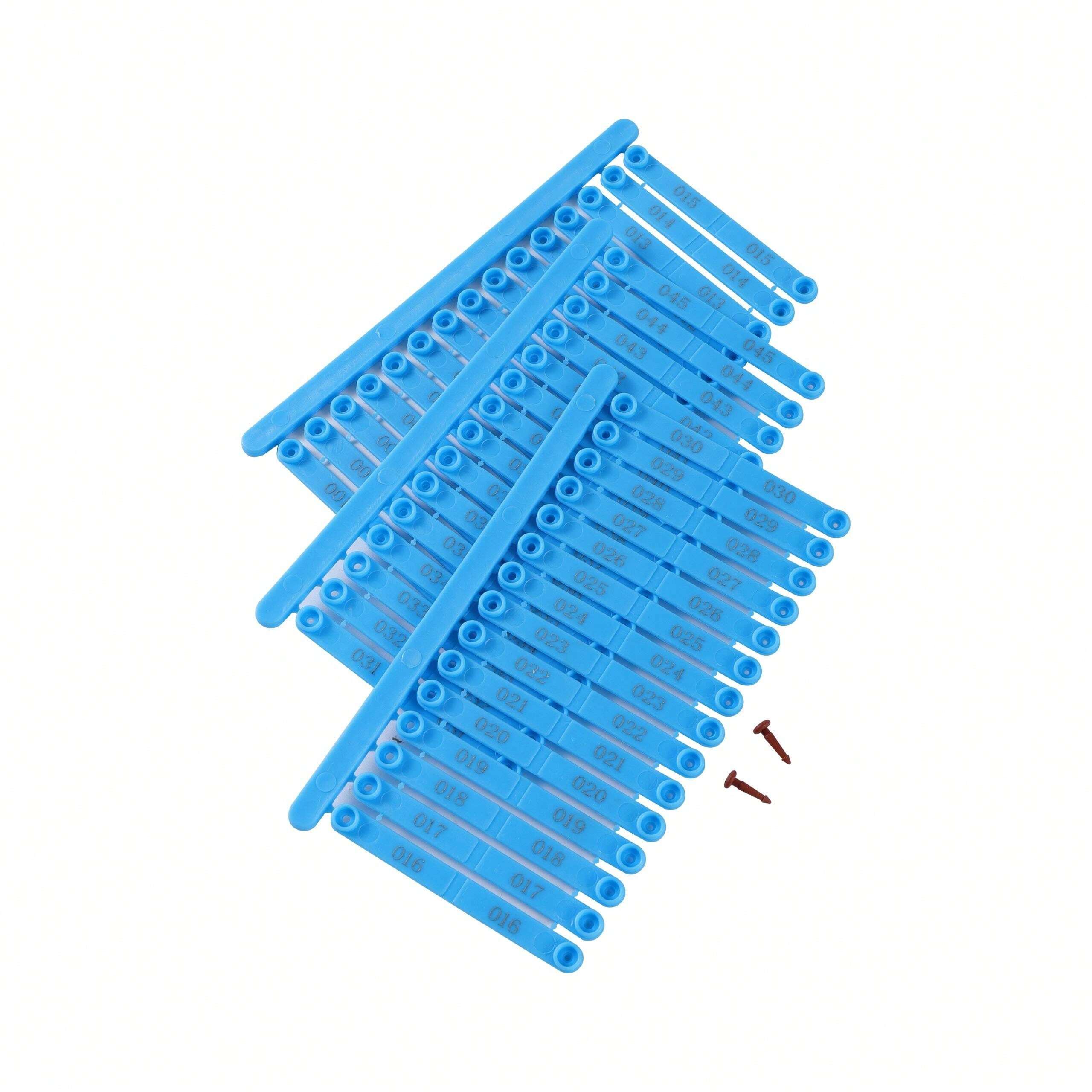 45 Pcs Chicken Wing Identification Rings With Numbers 001~045, Bird