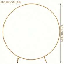 1set Round Golden Metal Balloon Arch Stand Kit, Suitable For Birthday, Wedding, Bridal Shower, Graduation, Anniversary, Christening, Summer, Theme Party, Home Decor, Valentine's Day, Halloween, Christmas, Thanksgiving,Christmas