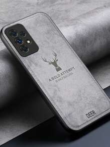 Ốp lưng điện thoại đầu hươu cao cấp có họa tiết tương thích với điện thoại Apple, Redmi Note, OnePlus, OPPO - Màu Xám nhạt - Xem 9