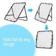 Black Rebounder Net Practise Soccer Kickback Target Goal Teens Adults Training - Variant1 - View 4