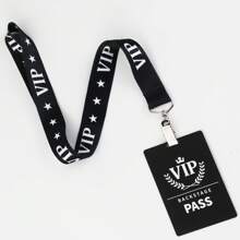 Cordón de identificación VIP con pase de dibujo animado VIP de PVC desmontable, insignia VIP, identificación VIP, placa de identificación de plástico, adecuado para el personal en fiestas, conciertos y eventos, adecuado para estudiantes y profesionales de oficina - Multicolor - Ver 5