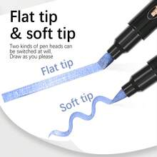 36 Colors Dual Tips Metallic Marker Pens, Water-Based Erasable Oil Paint Pens For DIY Drawing & Sketching - Multicolor - View 4