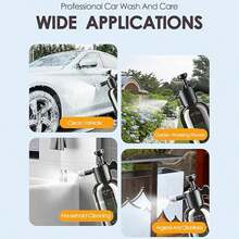 2L Pump Foam Sprayer, Foaming Pump Sprayer, 0.5 Gallon Car Wash Sprayer, Hand Pressurized Soap Sprayer With Two Nozzle Options For Home Cleaning, Spraying Weeds, Car Detailing, Garden Watering - Multicolor - View 5