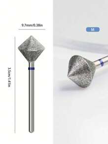 新款菱形金刚石美甲钻头，美甲抛光头，3/32柄菱形指甲锉钻头，角质层清洁器，适用于电动打磨机，美甲美足抛光，家用沙龙适用 - 彩色 - 查看 7