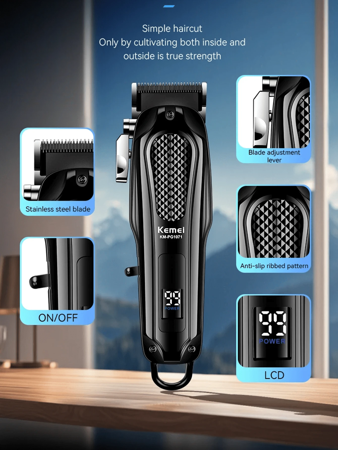 Kemei KEMEI KmPg1071 Professional Fashion Electric Cordless Power Hair