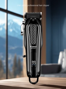 KEMEI Km-Pg1071 Professional Fashion Electric Cordless Power Hair Clipper LCD Display Button Switch, Essential For Gift Giving - Black - View 4