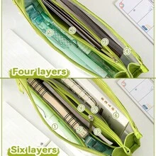 1 Piece 1/2/4/6 Layers Transparent Large Capacity Pencil Case Bag Pen Pouch PVC Waterproof Organizer Storage Cosmetic Bag For Students Go To School Supplies Stationery, Back To School, School Supplies, Pencil Pouch, School Bag