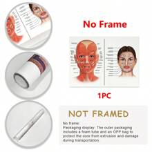 1 bức tranh vải treo tường, áp phích giải phẫu khuôn mặt, cơ và tĩnh mạch trên khuôn mặt, nghệ thuật phẫu thuật thẩm mỹ, chuyên gia mát-xa, tranh vải cổ điển, nghệ thuật treo tường thẩm mỹ viện làm đẹp ống tiêm - Nhiều màu - Xem 4