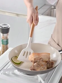 Keidason 12 件硅胶厨具不粘锅厨房用具套装铲子铲子打蛋器木柄烹饪工具套装、烘焙工具、厨房小工具、礼品包装 - 彩色 - 查看 10