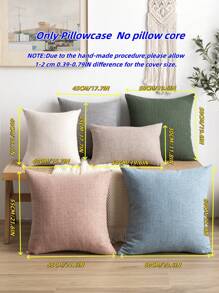 1pc Decorative Faux Linen Red Pillowcase Modern Farmhouse Throw Pillow Cover, Rustic Woven Texture For Living Room, Bedroom, Car, Bed, Chair, Sofa Cushion Cover