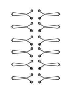 12 Stück neue U-förmige Jeans mit Tailleklammer, Taillenumfang reduziert, Straffungswerkzeug, nagelfrei, verstellbar, befestigt, unsichtbare Spange für Halloween