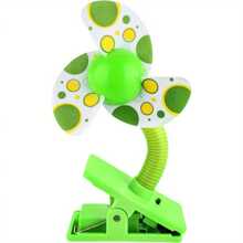 Soft Blade Fan Portable Clip-On Free Standing Adjustable USB Mini Fans With Flexible Neck Desktop Fixed Fan - Green - View 2