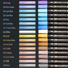 36 Colors Dual Tips Metallic Marker Pens, Water-Based Erasable Oil Paint Pens For DIY Drawing & Sketching - Multicolor - View 2