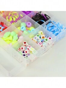 Kit Pulseira Fábrica Elásticos Loom Band Miçangas 1564 pçs - FBPSK15 - Visão 4