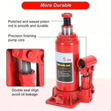 5 Ton Heavy Duty Truck Caravan Car Van Boat Hydraulic Lifting Ram Bottle Jack - Red - View 7