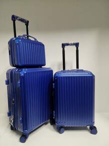 Set Of 2 Suitcases With 1 Toiletry Bag - Blue - View 1