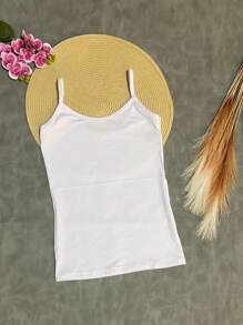 Tank Top For Children's Girls - 白色 - 查看 2