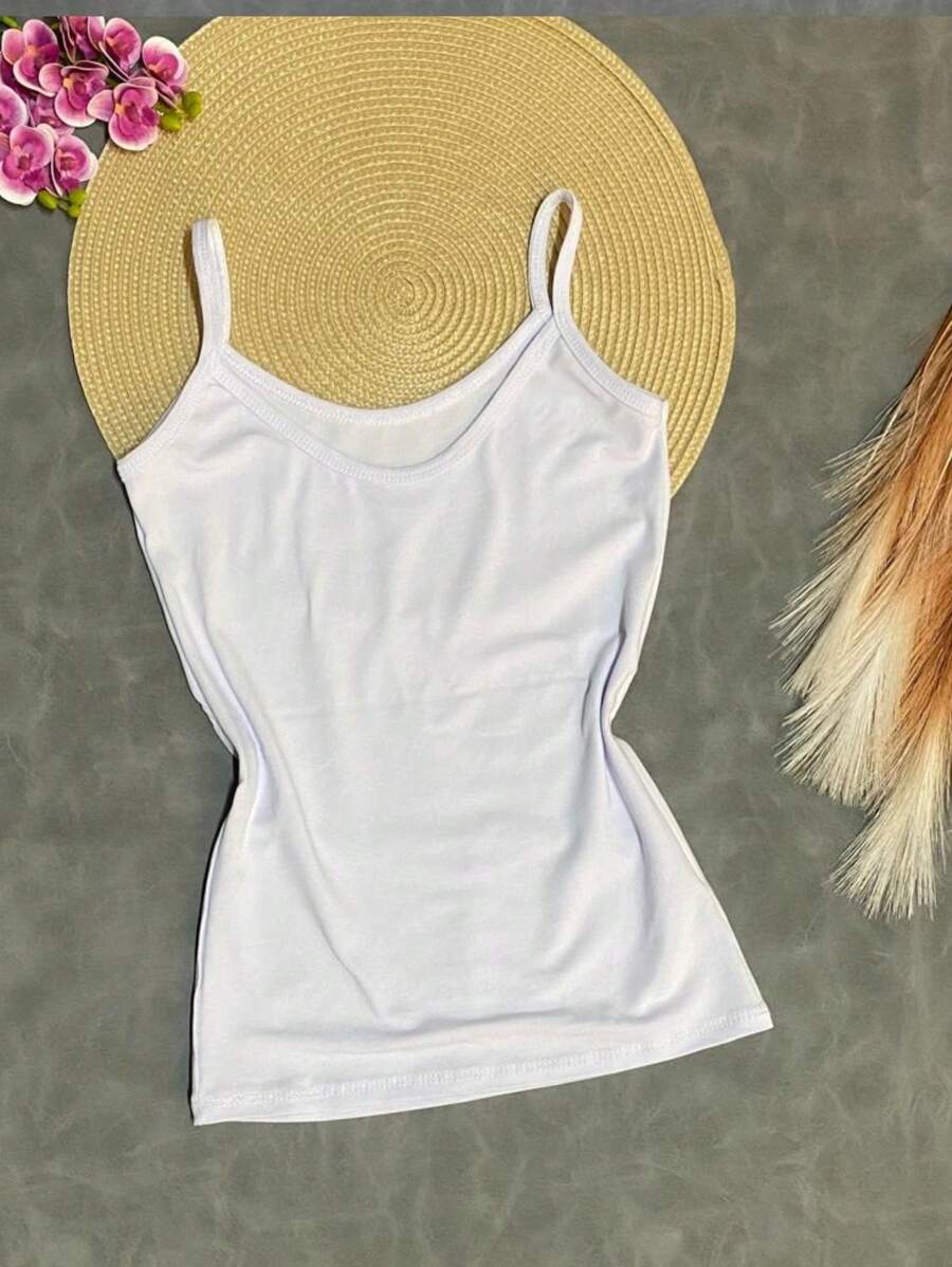 Tank Top For Children's Girls - 白色 - 查看 1