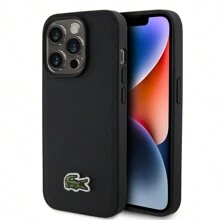 Lacoste Funda con Logo Bordado para iPhone 15 Pro Max en Color Negro - Negro - Ver 1