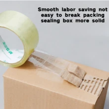 1 rollo de cinta adhesiva transparente para regalo de Halloween, Navidad, adecuada para embalaje de paquetes, cinta para sellar cajas, gran rollo de cinta para oficina, envíos, embalaje de comercio electrónico - Multicolor - Ver 1