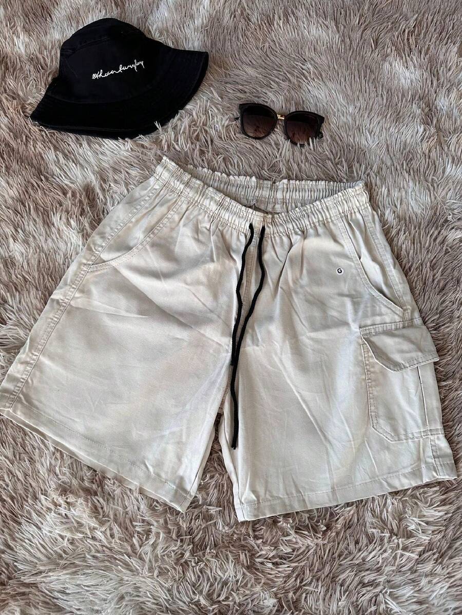 Men Shorts - Beige - View 1