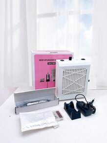 2合1白色方形修甲器附帶除塵器，30W強力吸力，調節速度，25000 RPM高速度，日式桌上修甲器，適用於美甲沙龍，多功能設備 - 白色 - 查看 16