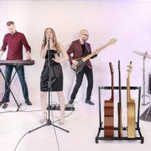 Multi Guitar Stand Guitar Rac Guitar Display Floor Stand Foldable Universal Display Rack Guitars Display Stand Rack Guitar Stand For Multiple Guitars For 3 Guitars - 3 支架 - 查看 4