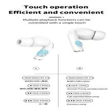 A9 Pro Wireless Bluetooth 5.4 Earbuds With HiFi Stereo, ANC+ENC Noise Cancelling, Touch Screen, Waterproof Sports Headphones With HD Mic, 36Hrs Playtime For IOS/Android - 白色 - 查看 8