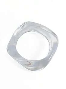 1pc Marbled Tie Dye Translucent Acrylic Bangle Bracelet, Fashion Accessory For Women - Bracelet - View 12