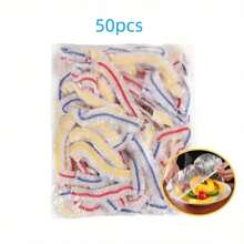 50/100/300pcs Disposable Pe Wrapping Cover For Leftovers, Fridge Bowl, Kitchen Food Film
