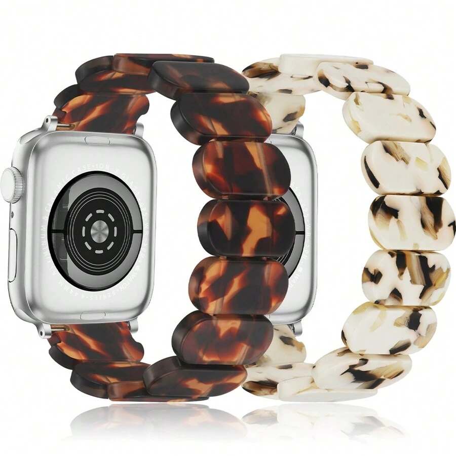 Resin Strap Compatible With Apple Watch Band 49mm 44mm 45mm 40mm 41mm 42mm 38mm Elastic Solo Loop Bracelet Compatible With Apple Watch Series Ultra 9 8 7 6 SE 5 4 3 2 1 - Multicolor - View 1
