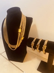 Velvet Necklace Display Stand Necklace Display Bust Mannequin Jewelry Holder Retail Display Prop - Multicolor - View 3