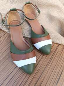 Women Flat Sandals - Army Green - View 5