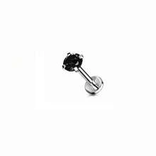 ADYJELY 1/5pcs Stainless Steel Hypoallergenic Inlaid Transparent CZ Lip Nails Nose Rings Studs 16G Internally Threaded Labret Medusa Lip Studs Conch Tragus Earrings Studs Red Pink Blue Black 3mm 4mm 5mm Piercing Jewelry Decoration For Women And Men