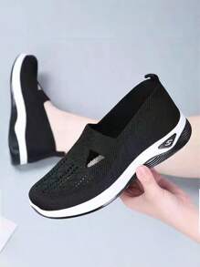 Zapatos deportivos casuales de mujeres, malla transpirable, cómodo