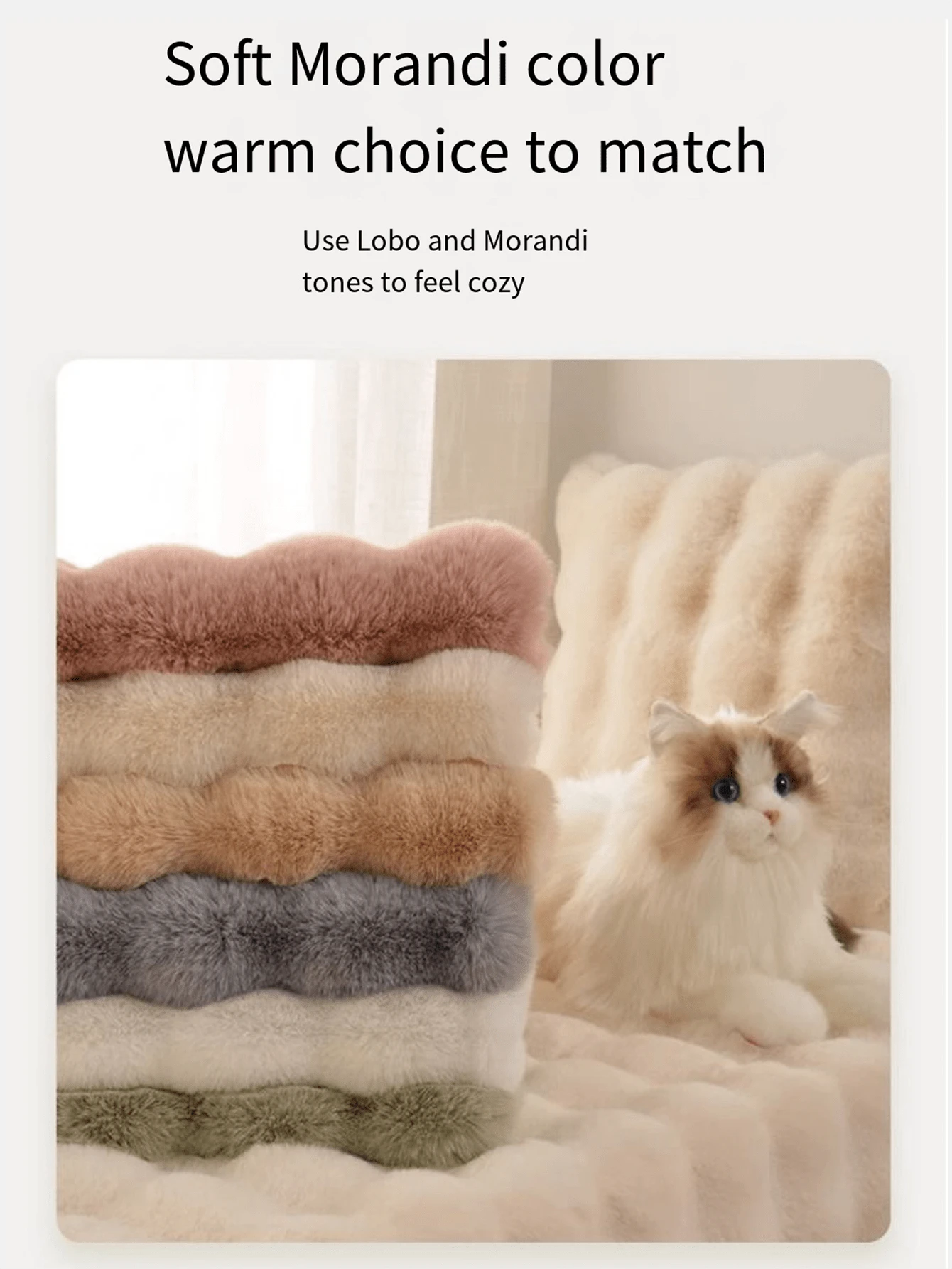 1pc Round Bubble Fleece Fabric Plush Rug Soft, Fluffy, Comfortable