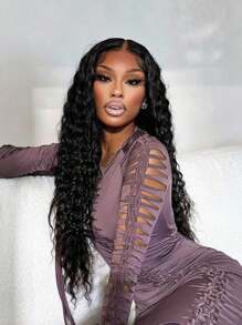 180% Ready To Wear 13x4 Deep Wave Lace Front Wigs Human Hair 13x4 HD Lace Deep Curly Glueless Frontal Wigs Human Hair Pre Plucked For Women Put On And Go Wig