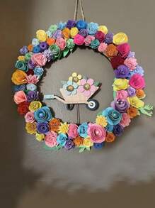 6 peças Armações de Coroa de Madeira Não Pintada de 12 Polegadas com 16 Furos - Anéis Artesanais DIY para Arranjos Florais, Decoração de Casa e Suprimentos de Centros de Mesa para Festa para Pequenos Enfeites