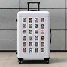 50pcs/Pack Tarot Skeleton Stand Waterproof DIY Creative Doodle Stickers,Guitar Skateboard Water Bottles Bumper Helmet Snowboard Laptop Phone Case Fridge Door Luggage Graffiti Sticker Back To School
