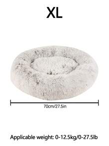 1pc Gradient Plush Round Pet Bed, Suitable For Cats And Dogs Of All Sizes, Deep Sleep Bed For All Seasons (Needs To Be Manually Fluffed And Placed For 3-5 Days After Receiving To Restore Its Original State)